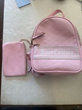 Juicy Couture Light Pink Mini Backpack with Detachable Pouch